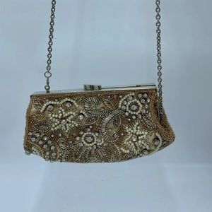 Vintage Glint Clutch with Shoulder Chain